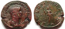 GORDIAN III AE Sestertius (244 AD) - Secvrit Perpet
