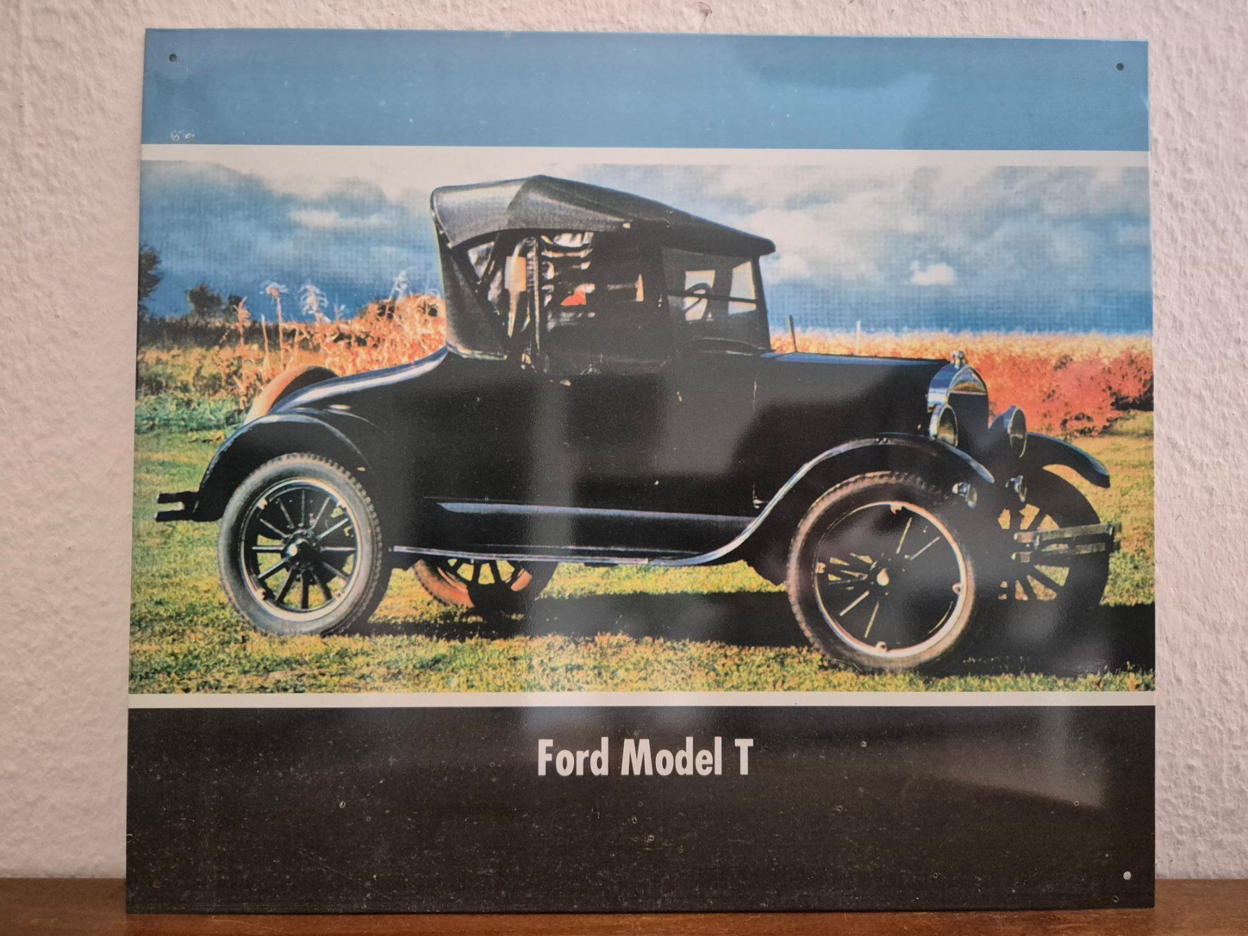 Ford Insegne: Blechschild Ford Model T Oldtimer Schild Blech Reklame Retro – Usato da Schaffhausen venduto da pfanis09 1