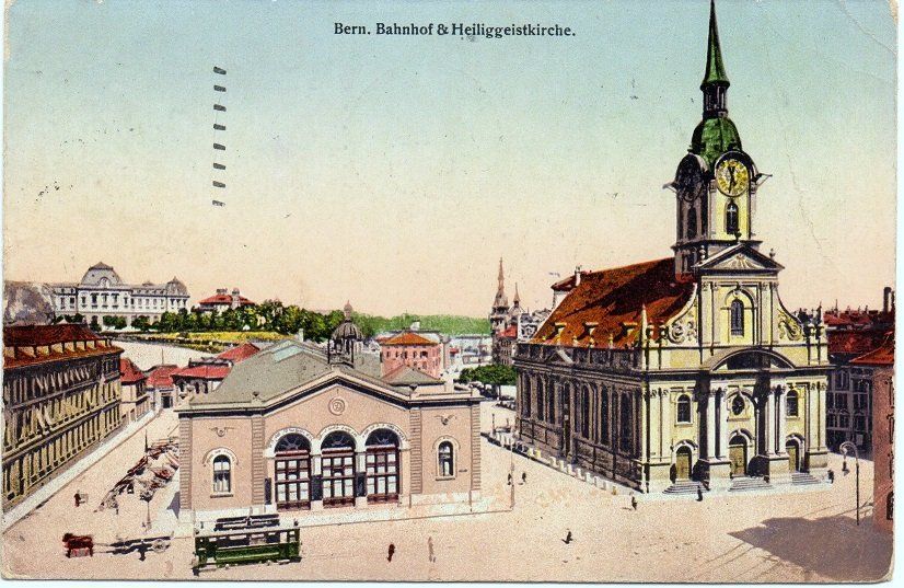 Cartoline postali: BERN Bahnhof mit Tram – Usato da Jona venduto da philajona
