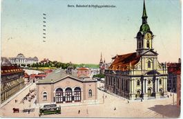BERN Bahnhof mit Tram