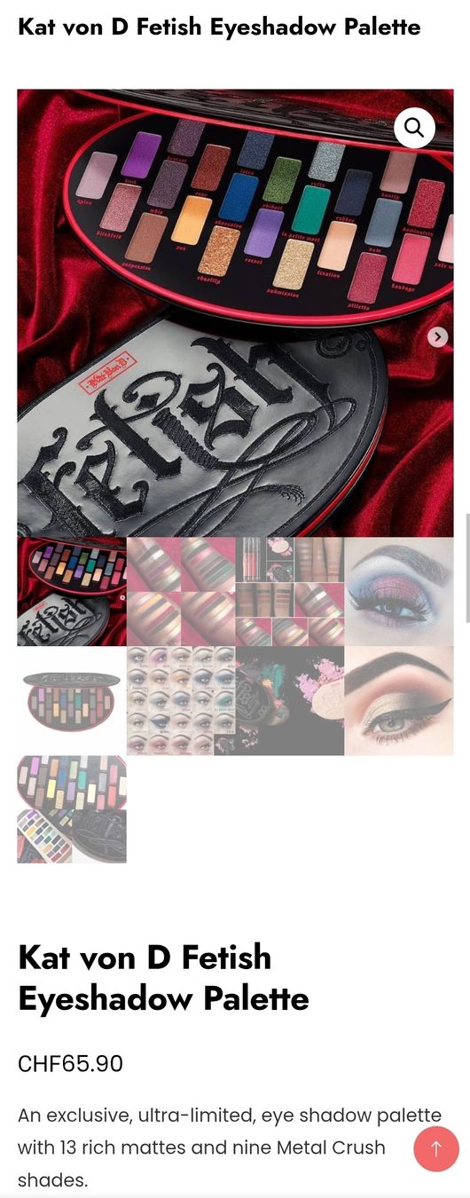 Make-up: Eyeshadow palet : Kat von D - Fetish, never used – Nuovo (secondo la descrizione) da Zürich venduto da lar_d9pc