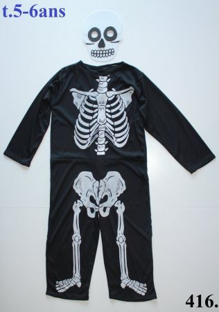 Costume squelette / Skelett t. 5 - 6 ans