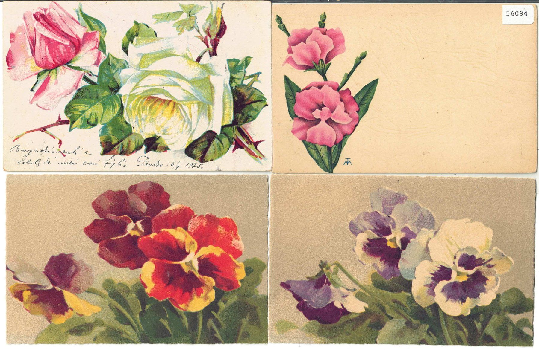 Cartes postales: 4 AK - Blumen – D'occasion à Ettingen par Kartenplanet