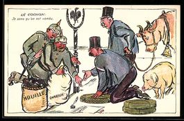 Schweiz, Le Cochon, Soldaten mit Pickelh