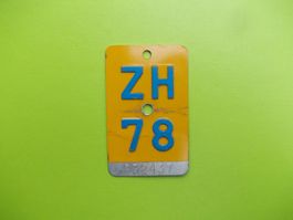 Velonummer / Mofanummer / Töfflinummer ZH 78