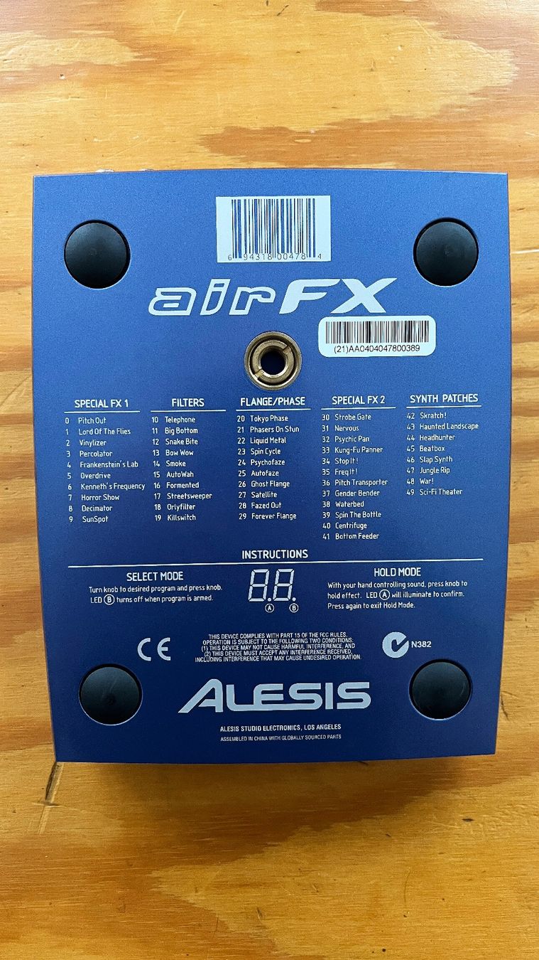 Alesis Strumenti musicali: Alesis AirFX effects processor – Usato da Basel venduto da CBassReflex 1