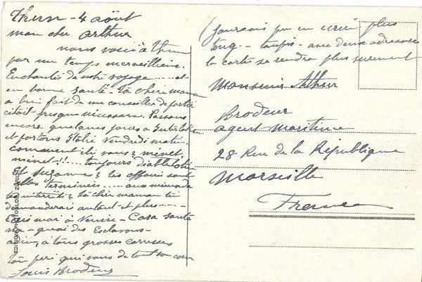 Cartoline postali: Thun vom Thunerhof gesehen – Usato da Olten venduto da clotaldi 1