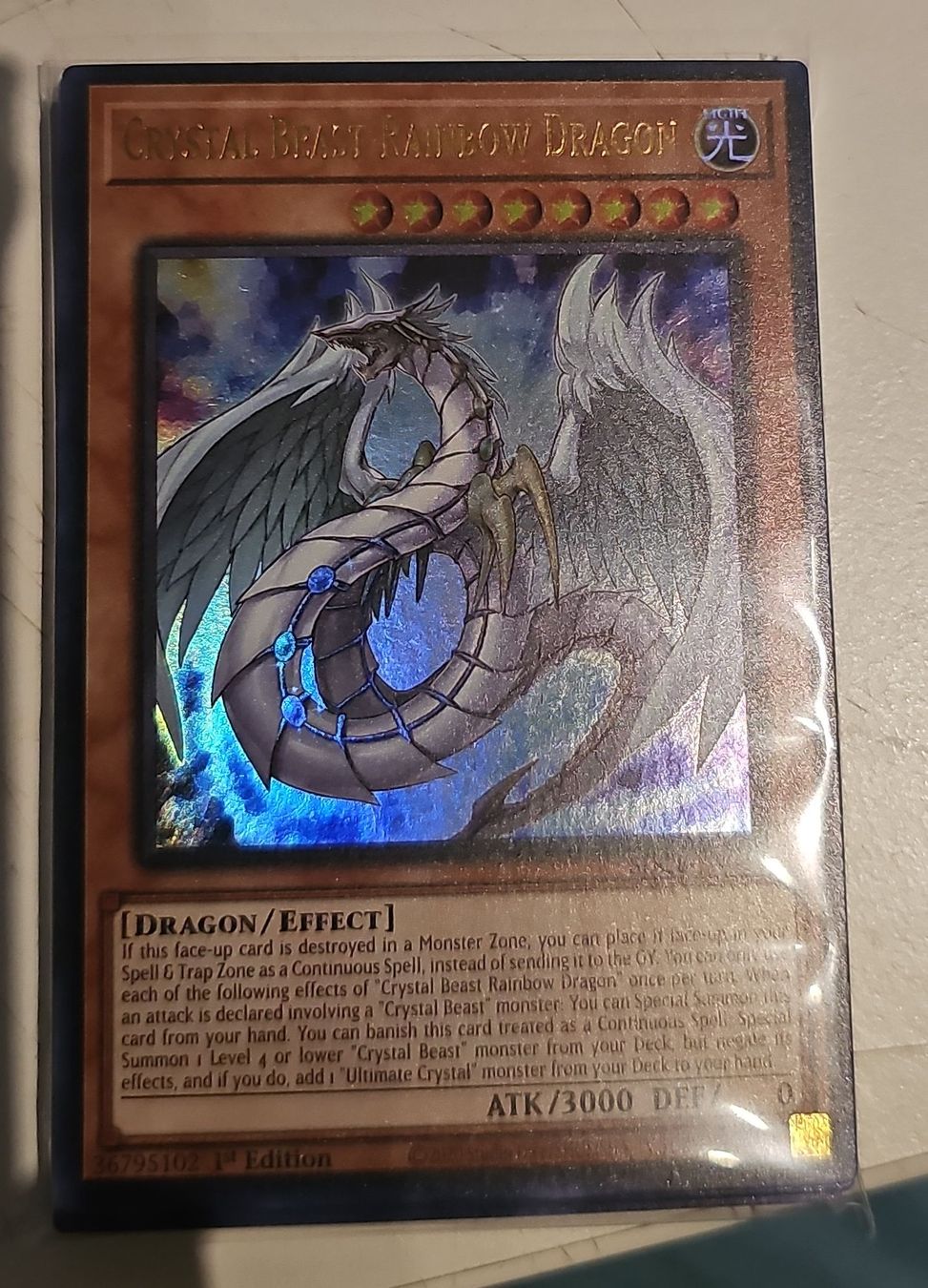 Yugioh Carte collezionabili: Yu-Gi-Oh! Crystal Beast Rainbow Dragon – Usato da Gossau SG venduto da KingofRingx3