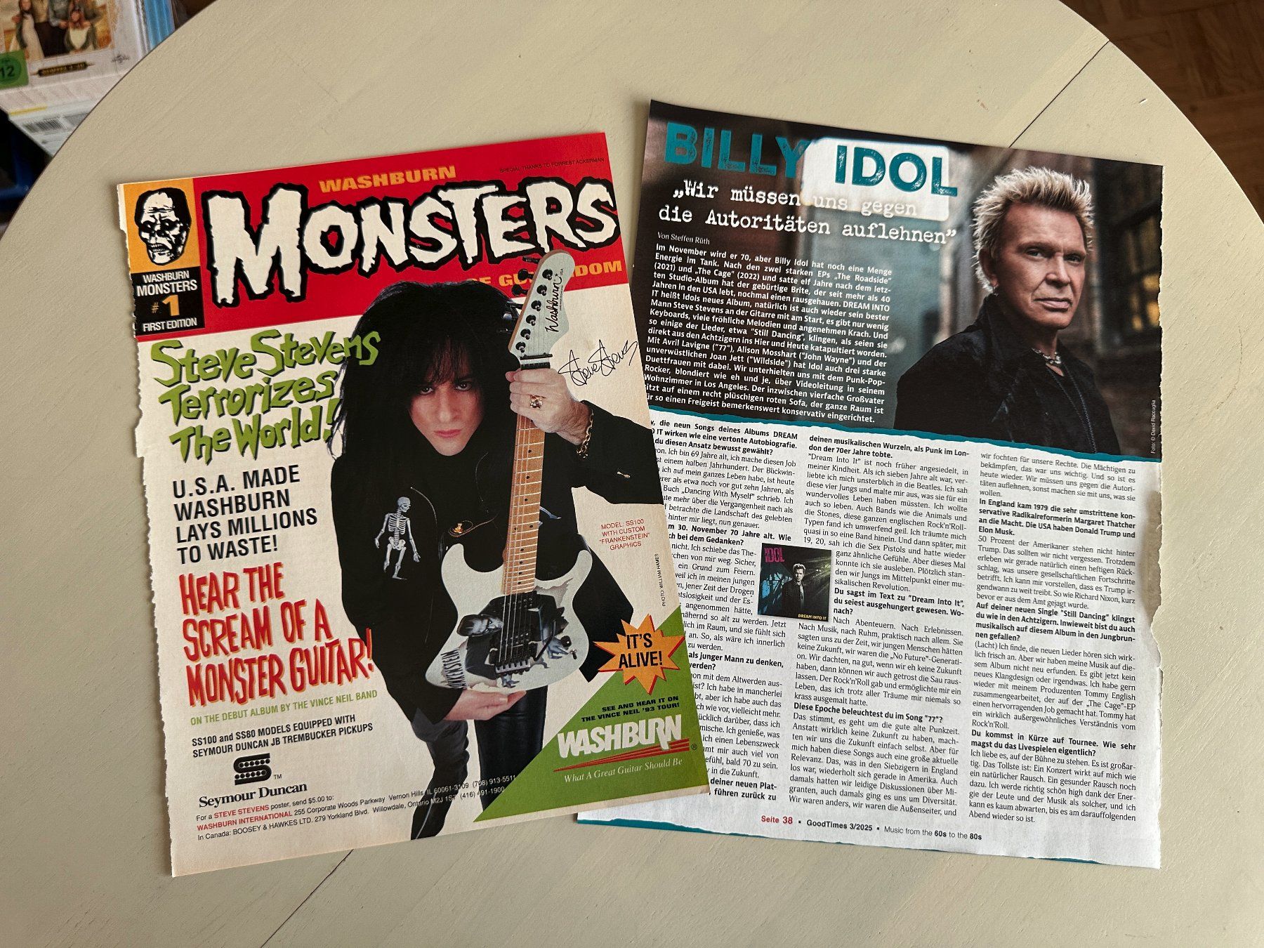 Riviste & Magazine: BILLY IDOL STEVE STEVENS GENERATION X PUNK Berichte Poster – Usato da Basel venduto da Partridge 6