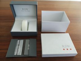 Uhrenbox Grau RSW Roma Swiss Watch Originale leere Box