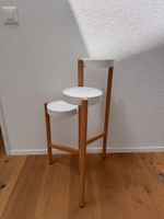 IKEA Satsumas Blumenständer aus Bambus mit weissen Ablagen