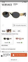 Versace VE2264 Sunglasses Matte Gold Dark Grey New