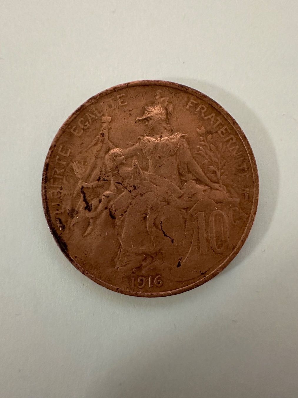 Alle Münzen: FRANKREICH 1916 10C. – Gebraucht aus Watt von phila13 1