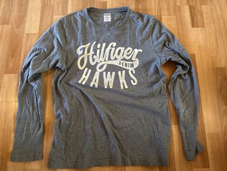 Tommy Hilfiger Denim Herren Longsleeve Grau Gr. M