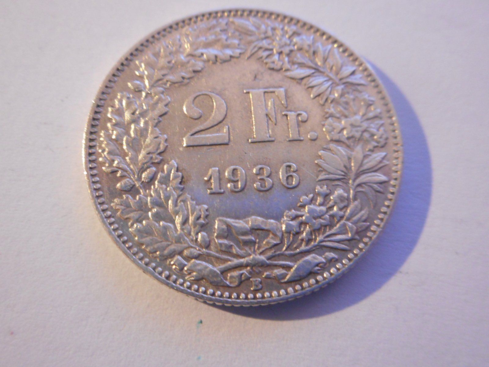 Alle Münzen: 2 Fr. 1936 silber  vorz – Gebraucht aus Kriegstetten von pizlad2010 1