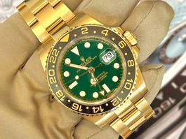 Rolex GMT Master II Gelbgold Moneygreen