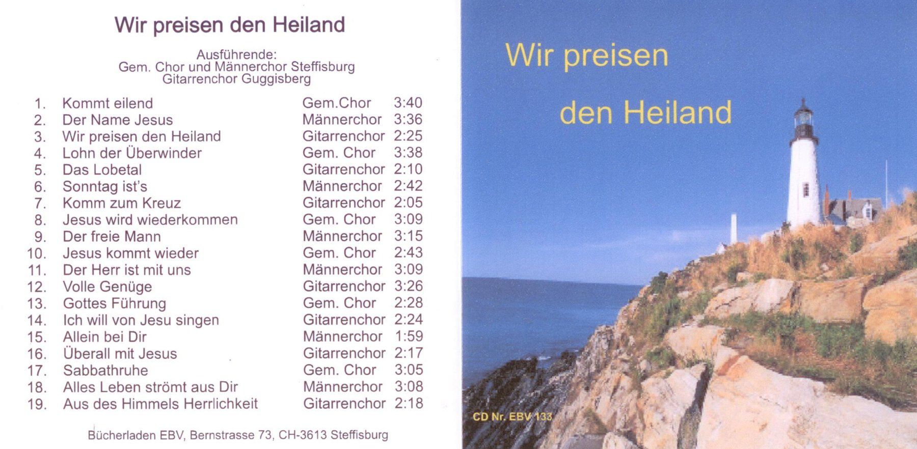 CD: Wir preisen den Heiland - CD - EBV – Usato da Bern venduto da Giacomettistrasse 2