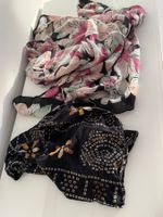 1Tuch, Sommer, leicht, mit Blumenmuster und  1 Schal