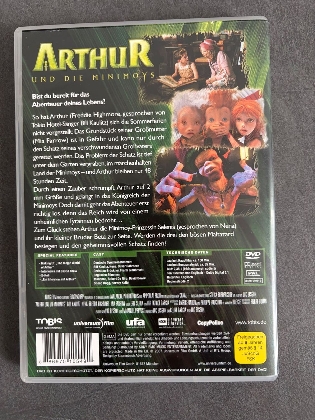 Alle DVDs: DVD Arthur und die Minimoys – Gebraucht aus Beinwil am See von den_p9db 1