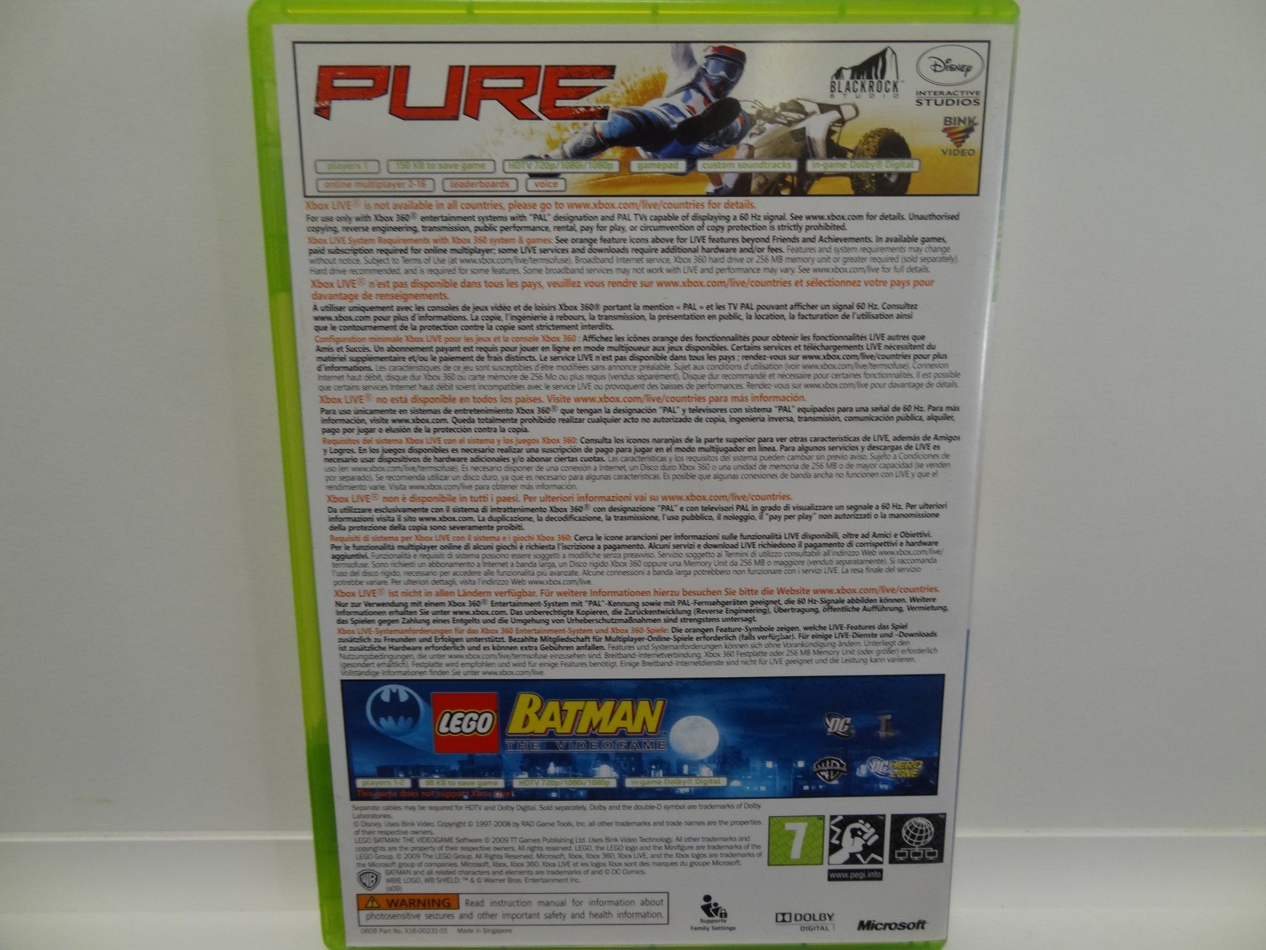 Microsoft Giochi: pure, lego batman – Usato da luzern venduto da musicandart 1