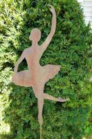 Gartendeko Ballerina Rost Metall Gartenstecker Ballet