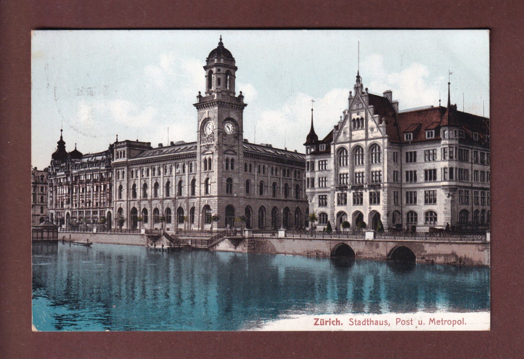 Cartes postales: ZÜRICH - Stadthaus - Post - 1909 – D'occasion à Pully par nicecards-shop