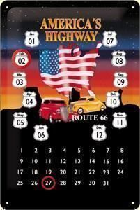 Schilder: Blechschild - Route 66 America's Highway – Neu und originalverpackt aus Ennetbürgen von open24shop