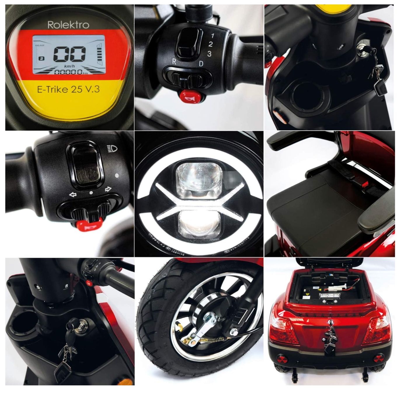 Veicoli elettrici: Rolektro E-Trike 25 V.3 Pro Dreirad Rot – Nuovo e nell'imballaggio originale da Mellingen venduto da Samiross 2