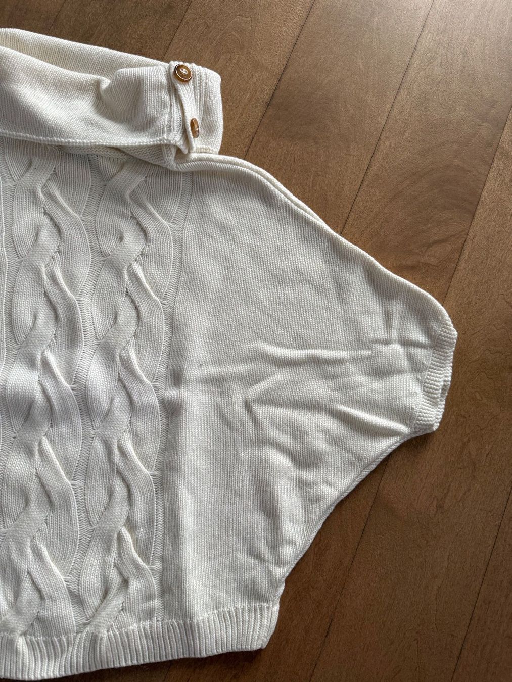 Massimo Dutti Maglioni & Felpe: Massimo Dutti - Weisser Kurzarm-Pullover mit Zopfmuster – Usato da Meilen venduto da kleisi01 4
