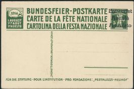 1914 - Pro Patria - Bundesfeierkarte - Entwertet