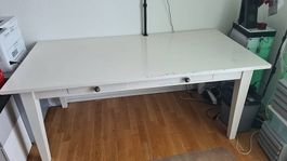 Artemano Pult aus Massivholz  Shabby Chic  2 Schubladen