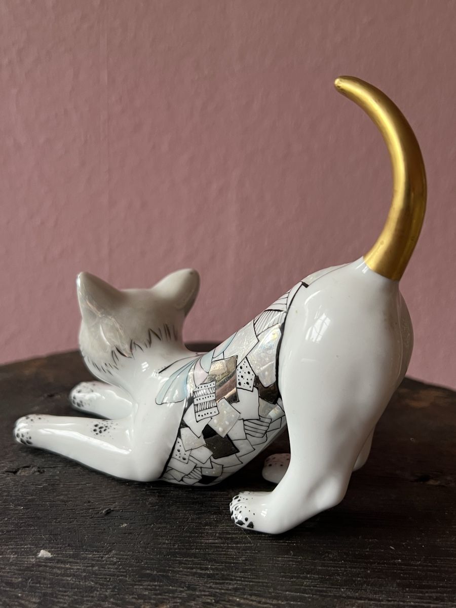 Figuren: Porzellan-Katze, Handbemalt – Gebraucht aus Zürich von juergarno 3