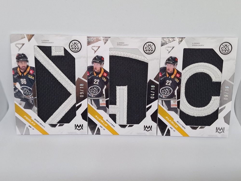 HC Lugano Logo Patch Cards /18 Sportzoo Set Alatalo Perlini (Neu ...