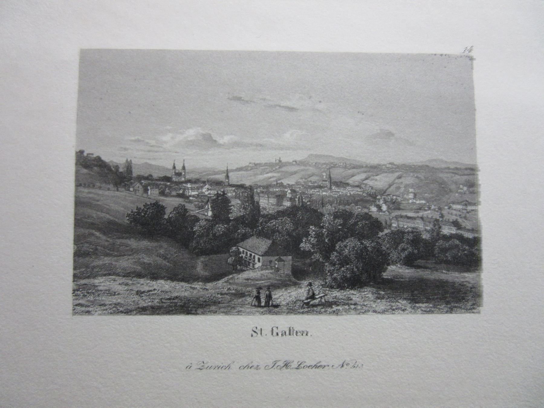 Incisioni: ST.GALLEN AQUATINTA – Usato da Gersau venduto da grafik-kunst 1