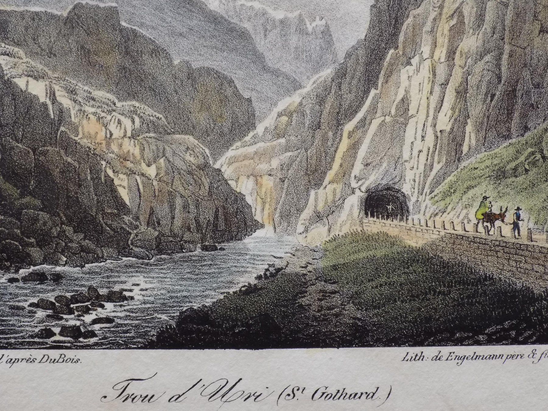 Incisioni: Tour d'Uri Urnerloch Lithographie – Usato da Risch venduto da Antikfee 6