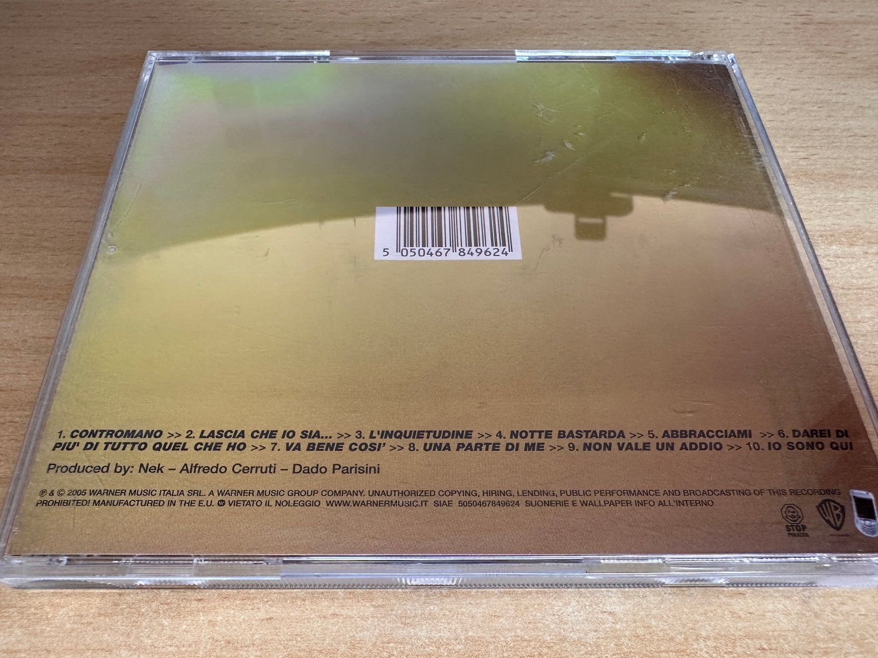 CD: Nek – Una Parte Di Me – Usato da Rikon im Tösstal venduto da Alpenmutz 1
