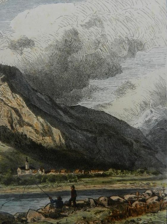 Incisioni: Felsberg mit dem Calanda – Usato da Risch venduto da Antikfee 6