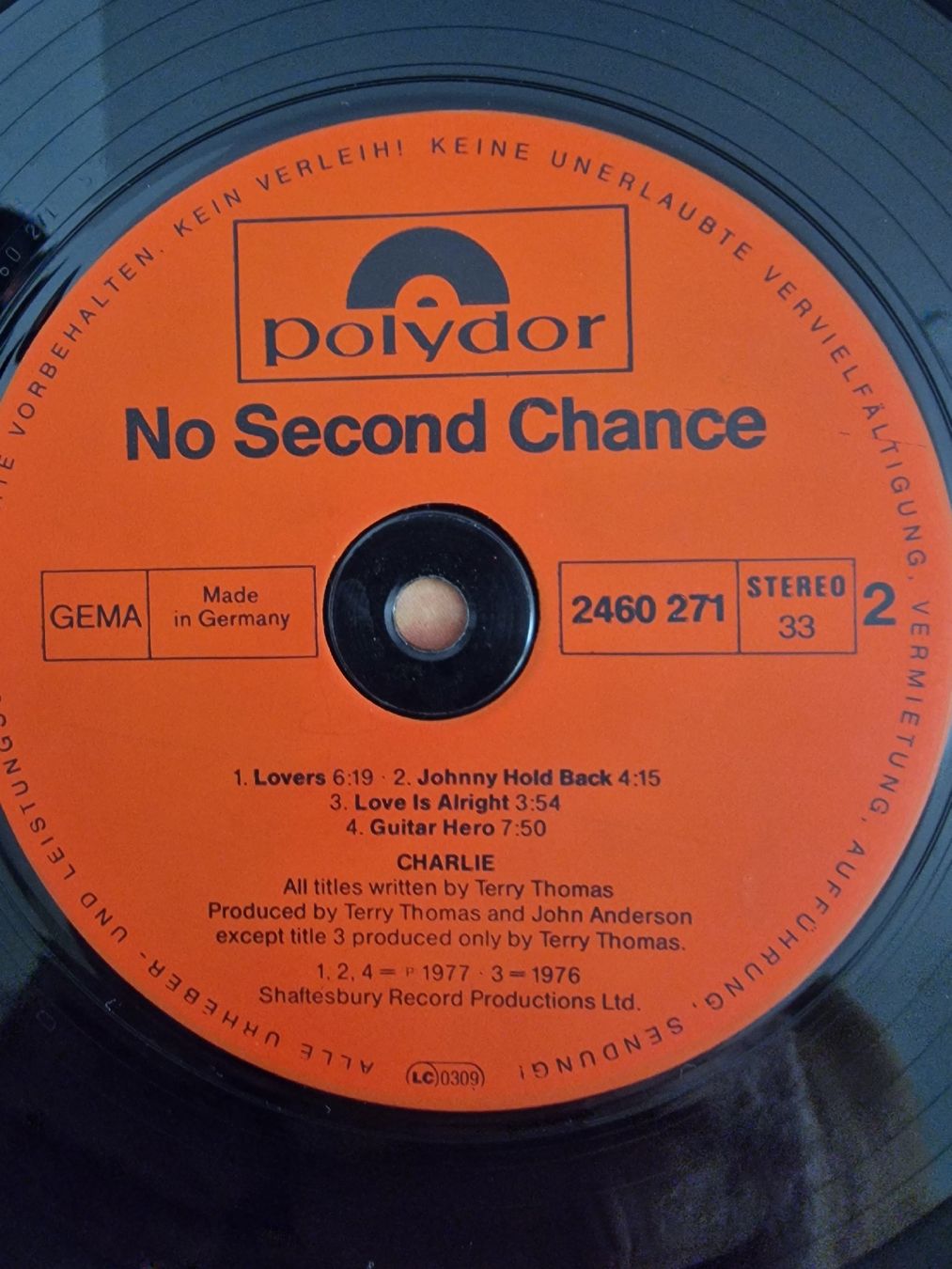 Dischi in vinile: Charlie - No Second Chance – Usato da Pfaffnau venduto da gunport 1
