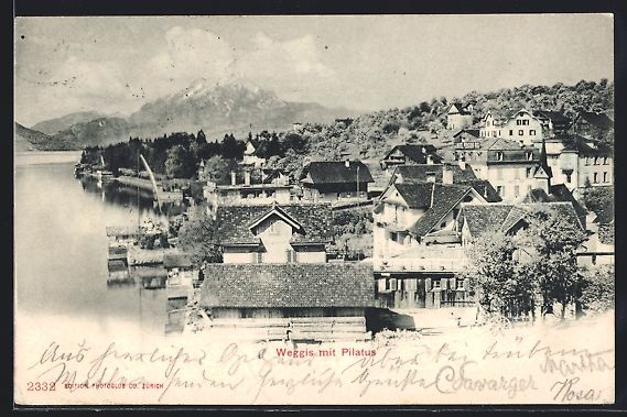 Ansichtskarten: AK Weggis, Panoramablick mit Pilatus – Gebraucht aus Berlin von bartko-reher