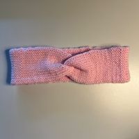 Kinder-Stirnband Merino handgestrickt Rosa 23x7cm NEU