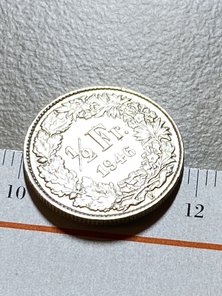 Tutti le monete: Suisse - 50 centimes - 1946 - AG  – Usato da Payerne venduto da Mike1682 3