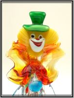 Grosser Murano Glas Clown mit Spielball (0006)