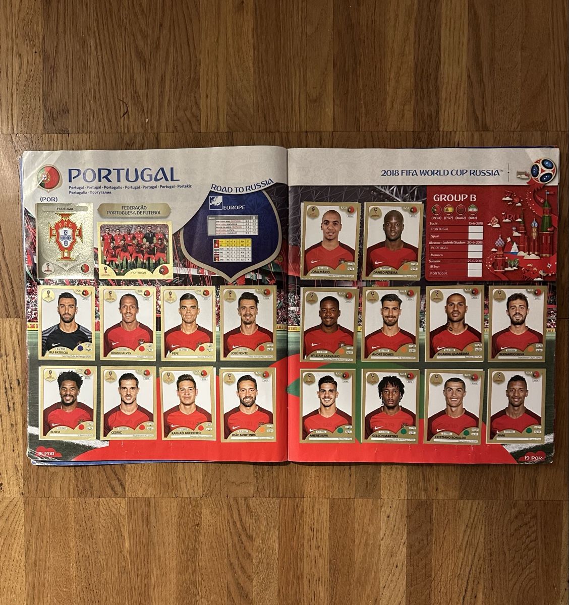 Panini Coupe Du Monde Russie 2018 – Album + Collection Complète D'autocollants – 1 Jeu Complet