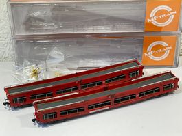MfTrain / Lemke MF33309 + 10 2er Set Autotransportwagen, DB