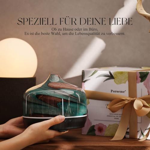 Luftbefeuchter: Diffuser 500ml, Handgeblasen Glas Luftbefeuchter – Neu und originalverpackt aus Hundwil von Stallone6 5
