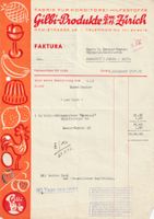 Brief Briefkopf Rechnung Gilbi Produkte Zürich 1947