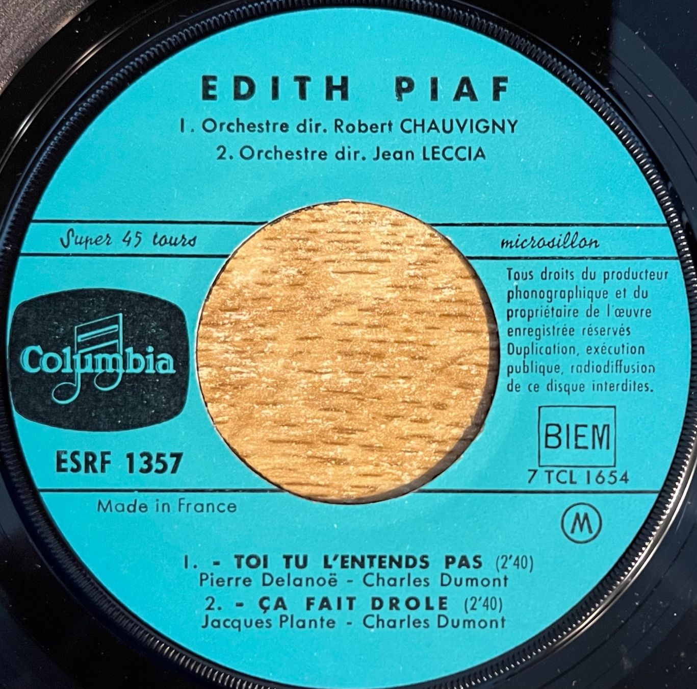 Dischi in vinile: EDITH PIAF - TOI, TU L'ENTENDS PAS – Usato da Bussigny venduto da vinyl-pas-cher 2
