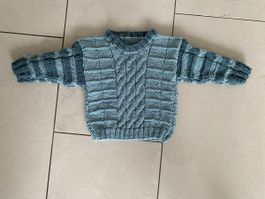 Handgestrickter Kinder Pullover, Grösse 74/80, Winter-Warm!