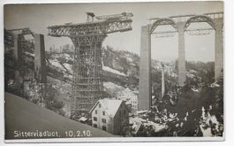 Bau des Sitterviaduct 10.02.1910