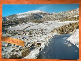 1968 Flims-Dorf mit Crap S. Gion, Graubünden, CH, Winter!